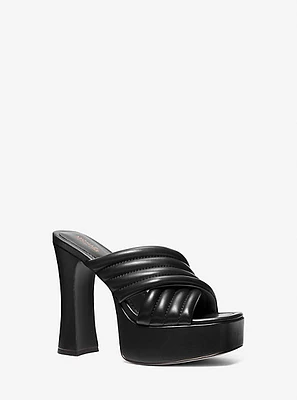 Portia Quilted Leather Platform Sandal