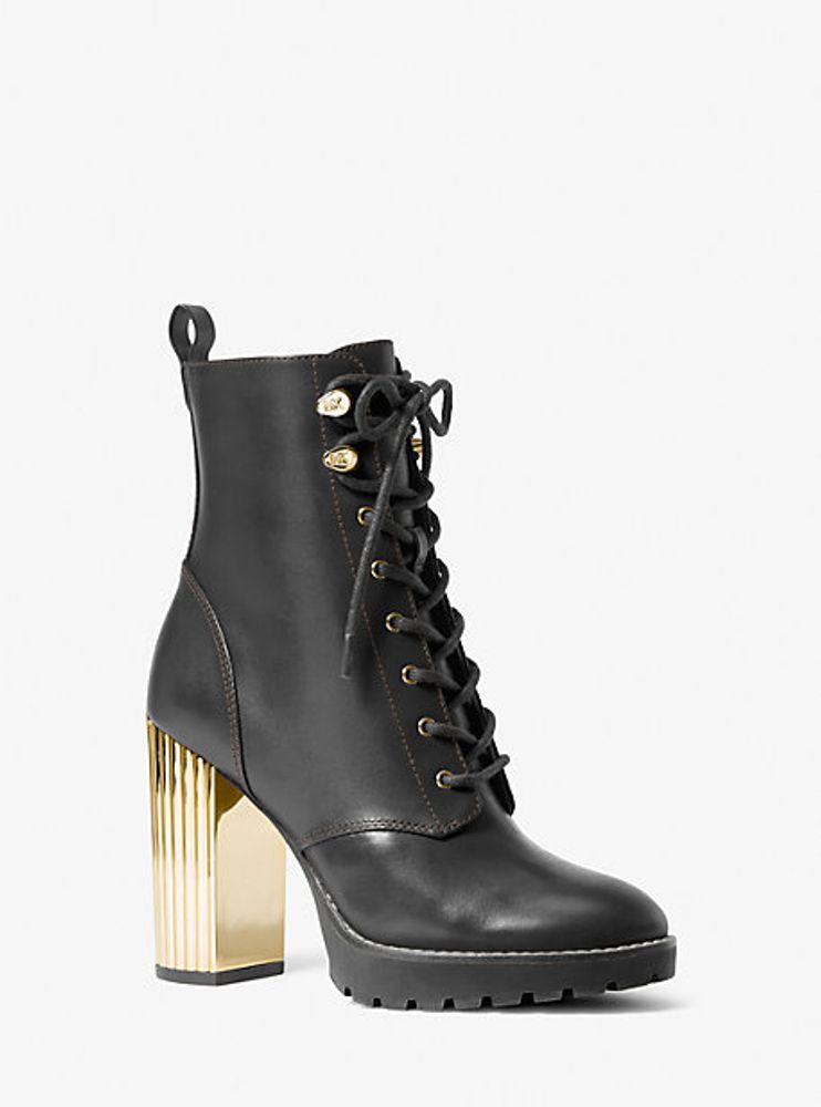 Michael Kors Porter Leather Lace-Up Boot | Metropolis at Metrotown