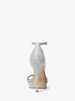 Jordyn Embellished Glitter Chain Mesh Platform Sandal