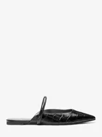 Jessa Flex Crocodile Embossed Leather Mule