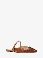 Jessa Flex Crocodile Embossed Leather Mule