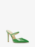 Jessa Crocodile Embossed Leather Mule