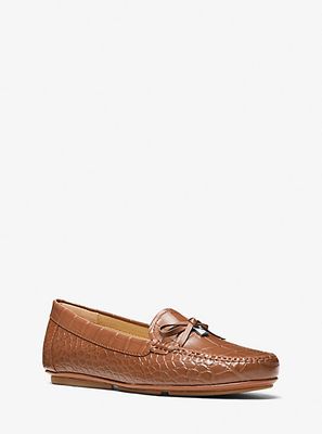 Juliette Crocodile Embossed Faux Leather Loafer