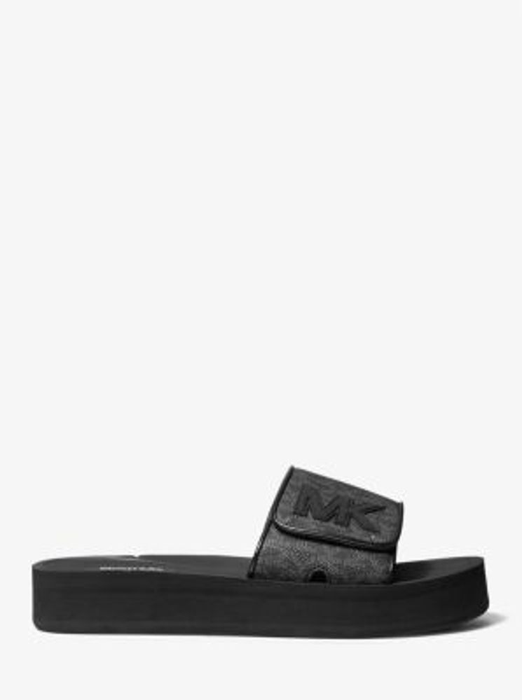 Logo Platform Slide Sandal