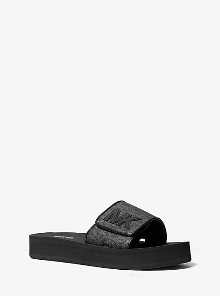 Logo Platform Slide Sandal