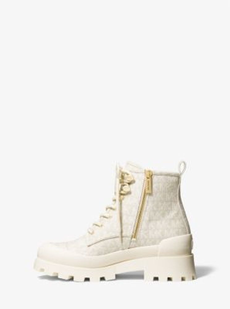 Michael Kors + Payton Logo Jacquard Combat Boot | Galeries Capitale