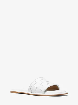 Hayworth Woven Leather Slide Sandal