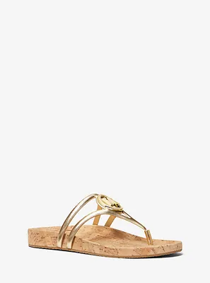 Michael Kors Hampton Metallic Leather Sandal | Square One