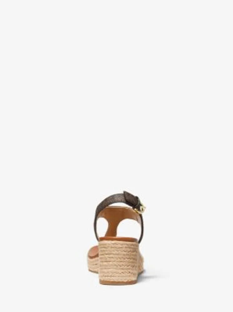 Laney Logo Espadrille Wedge Sandal