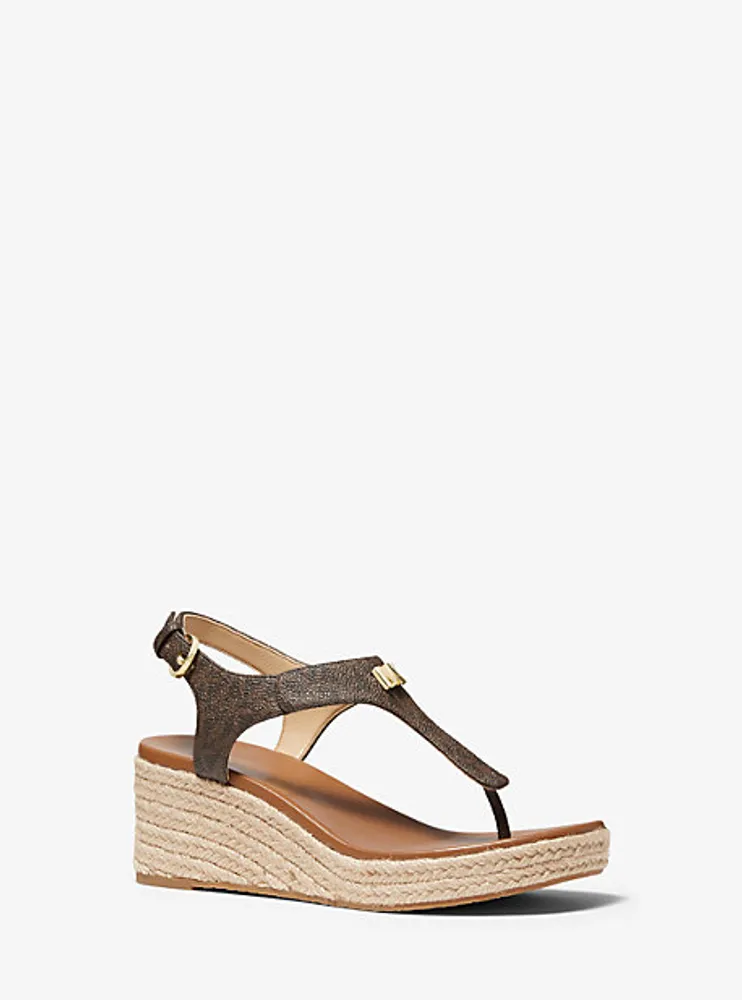 Laney Logo Espadrille Wedge Sandal