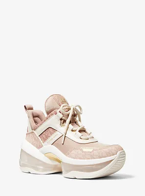 Olympia Extreme Color-Block Jacquard and Logo Trainer