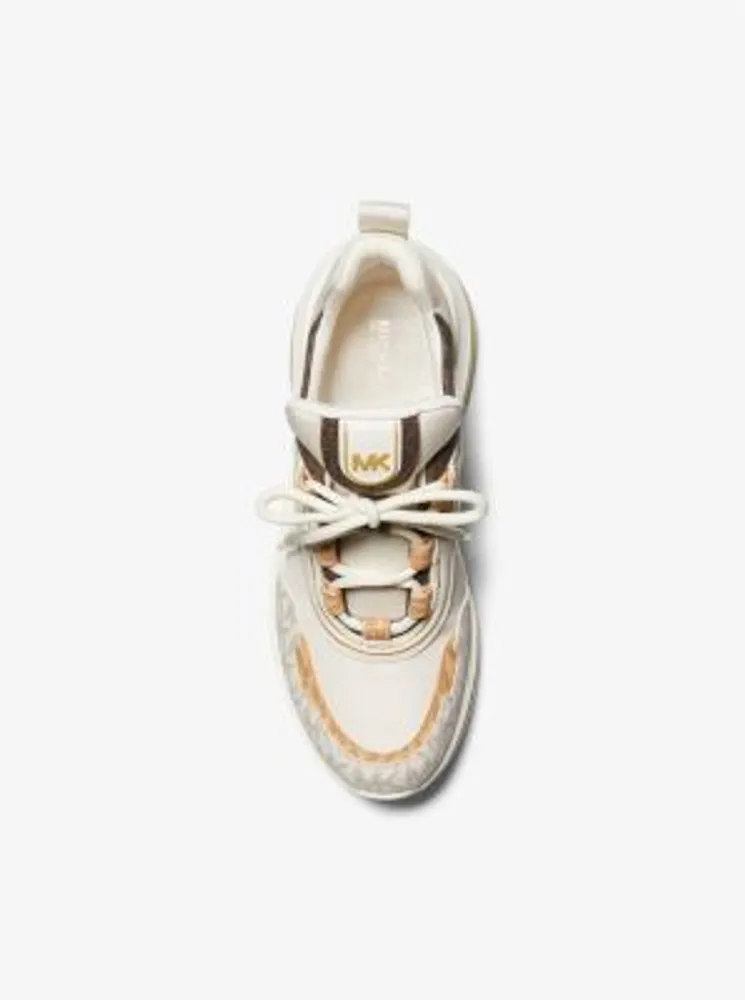 Olympia Extreme Two-Tone Logo and Canvas Trainer
