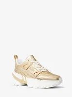 Nick Metallic Leather Trainer