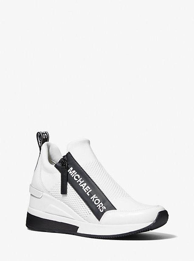 Michael Kors Maven Mixed-Media Slip-On Trainer | Metropolis at Metrotown