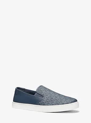 Cal Logo and Leather Slip-On Sneaker