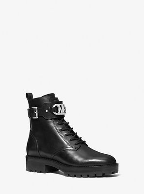 Michael Kors Kincaid Leather Combat Boot | Metropolis at Metrotown