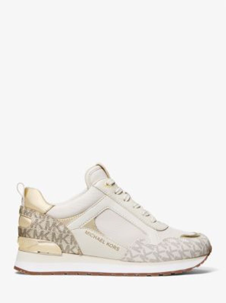 Michael Kors + Wilma Two-Tone Logo Trainer | Scarborough Town Centre