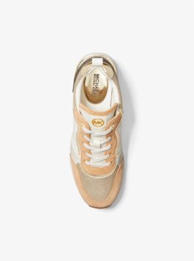 Michael Kors + Wilma Two-Tone Logo Trainer | Scarborough Town Centre