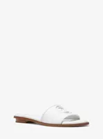 Deanna Cutout Leather Slide Sandal