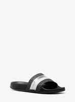 Brandy Striped Logo Slide Sandal