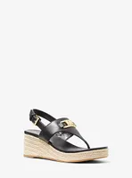 Camila Faux Leather Wedge Sandal