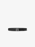 Reversible Logo and Crocodile Embossed Belt