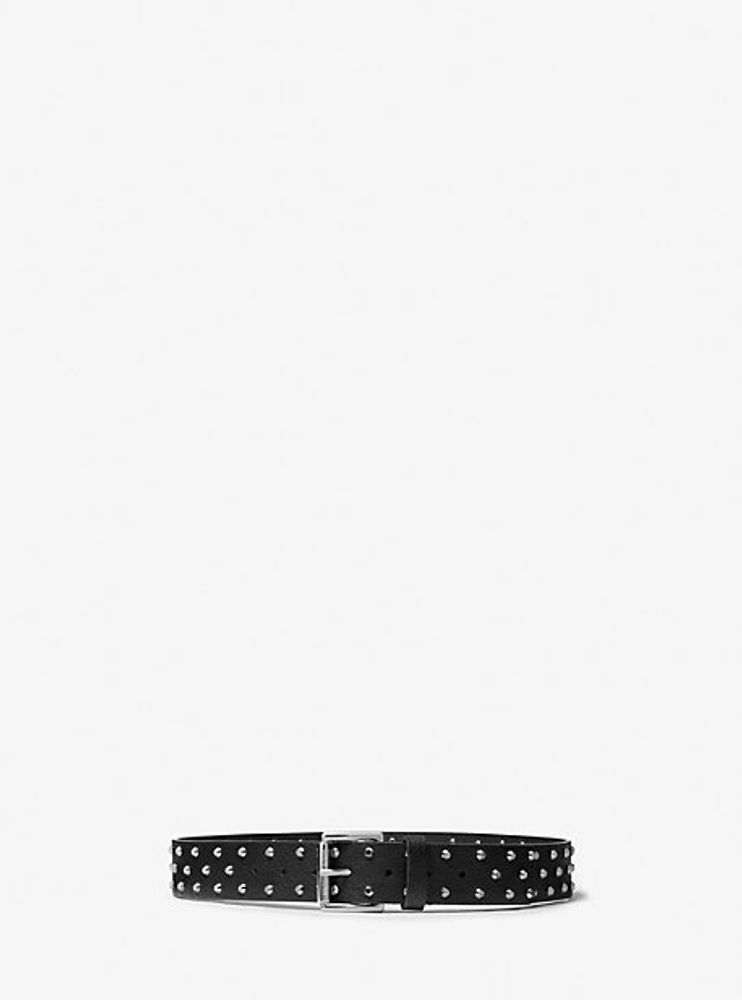 Studded Faux Leather Boyfriend Belt