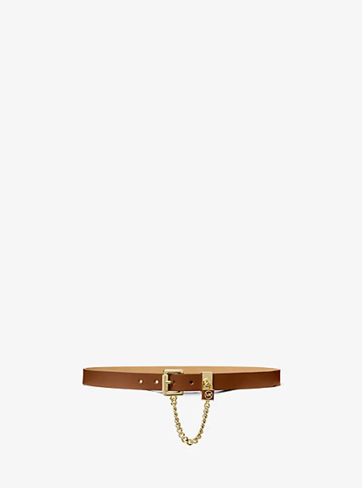 Ceinture en faux cuir à maillons
