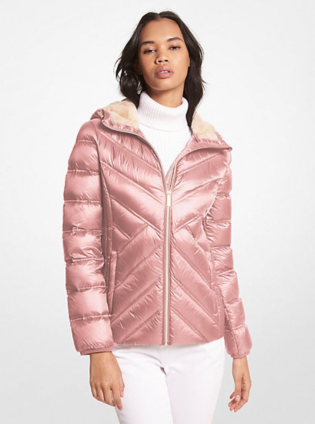 Michael Kors Nylon Packable Hooded Jacket | Metropolis at Metrotown