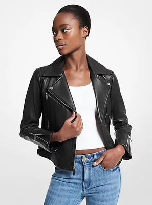 Michael Kors Plus Size Asymmetrical Belted Leather Jacket  11 Jackets  Curvy Girls Are Going to Fall in Love With This Season  POPSUGAR Fashion  Photo 10