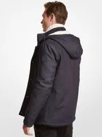 Parka en denim à garniture Sherpa