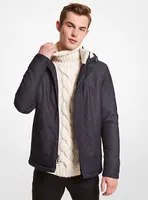 Parka en denim à garniture Sherpa