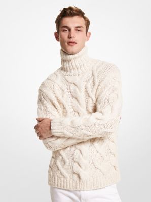 Michael Kors Cable Alpaca Blend Turtleneck Sweater | Metropolis at Metrotown