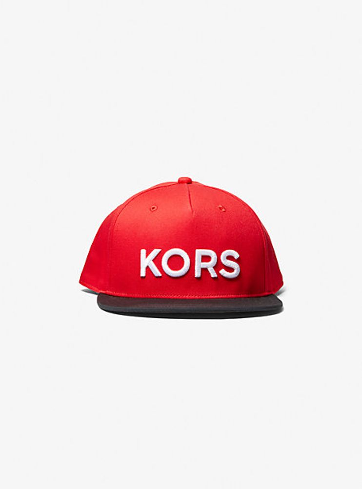 KORS Embroidered Flat Brim Baseball Hat