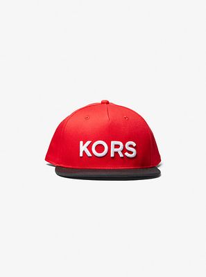 KORS Embroidered Flat Brim Baseball Hat