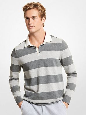 Striped Stretch Cotton Rugby Sweater