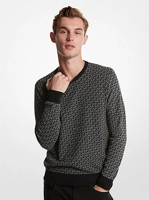 Logo Cotton Jacquard Sweater