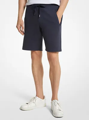 Ribbed Cotton Blend Shorts