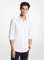 Chemise ajustée en coton extensible