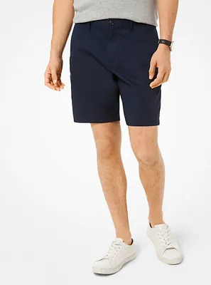 Short en popeline lavée