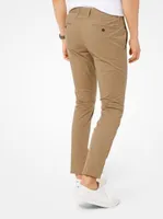 Pantalon chino skinny en coton extensible