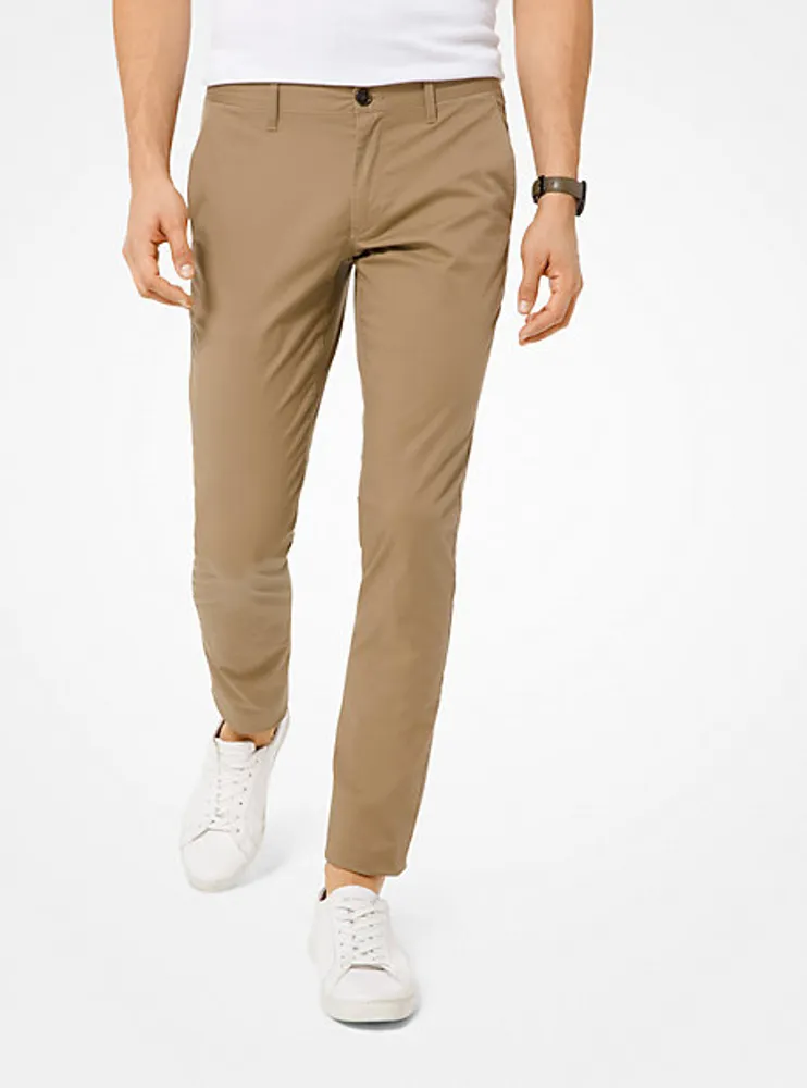 Pantalon chino skinny en coton extensible