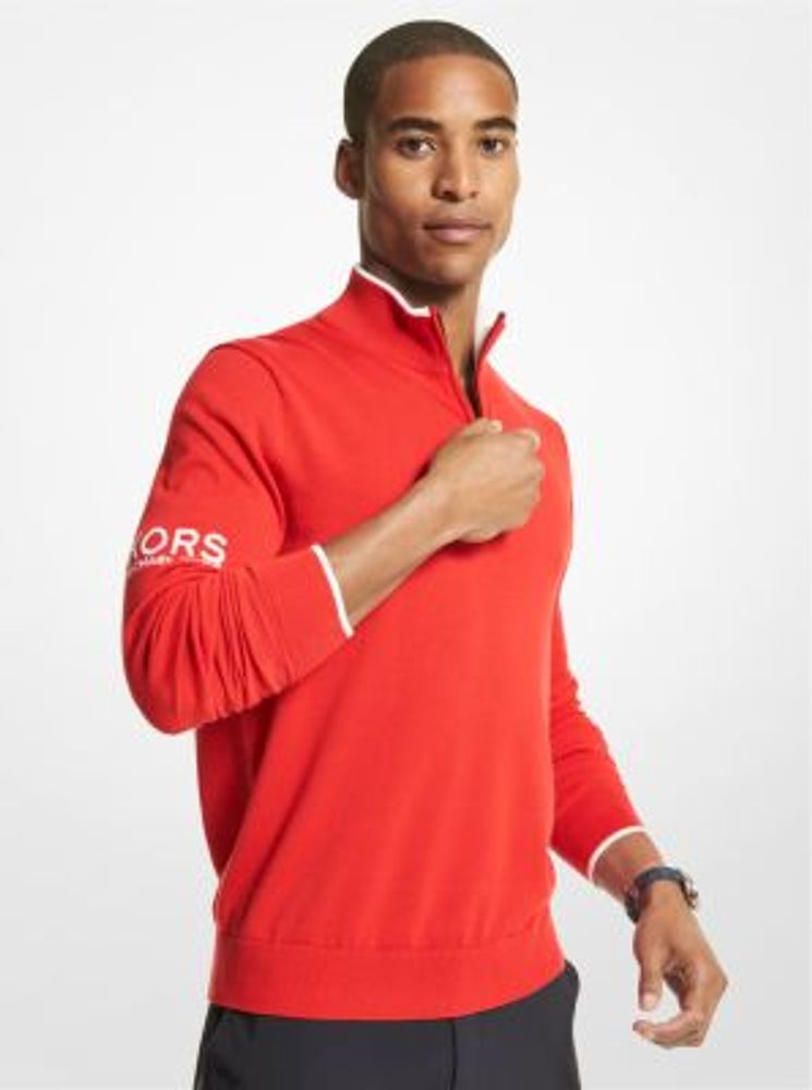 Merino Wool Golf Quarter-Zip Sweater