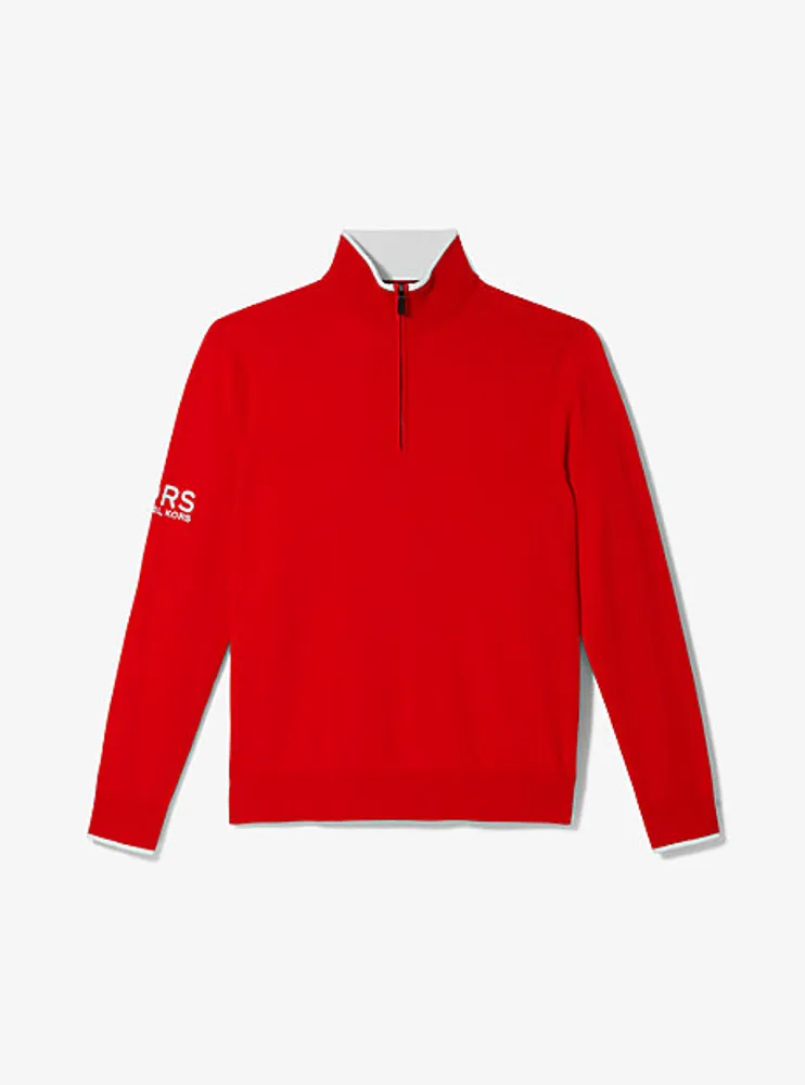 Merino Wool Golf Quarter-Zip Sweater