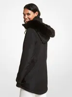 Faux Fur Trim Hooded Parka