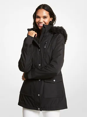 Faux Fur Trim Hooded Parka