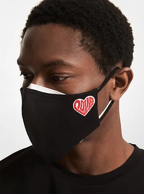 Masque LOVE Watch Hunger Stop en coton biologique