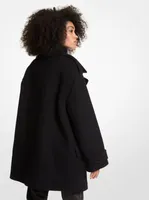 Wool Blend Oversized Peacoat