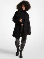 Wool Blend Oversized Peacoat