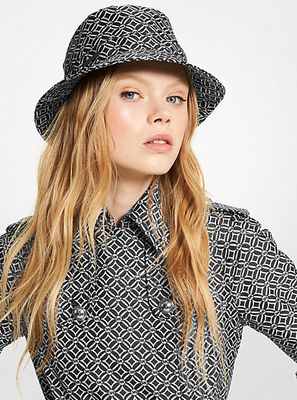 Chapeau cloche en jacquard à logo